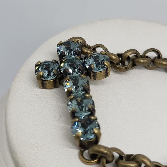 Blue Crystal Cross Bracelet - Picture 3 of 4